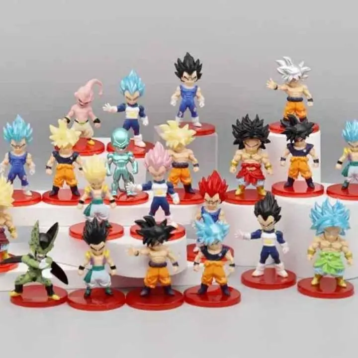 Dragon Ball Z Set X 21 Figuras 7cm en Bolsa Goku Cell Vegeta Broly Majin Buu Kid D2010