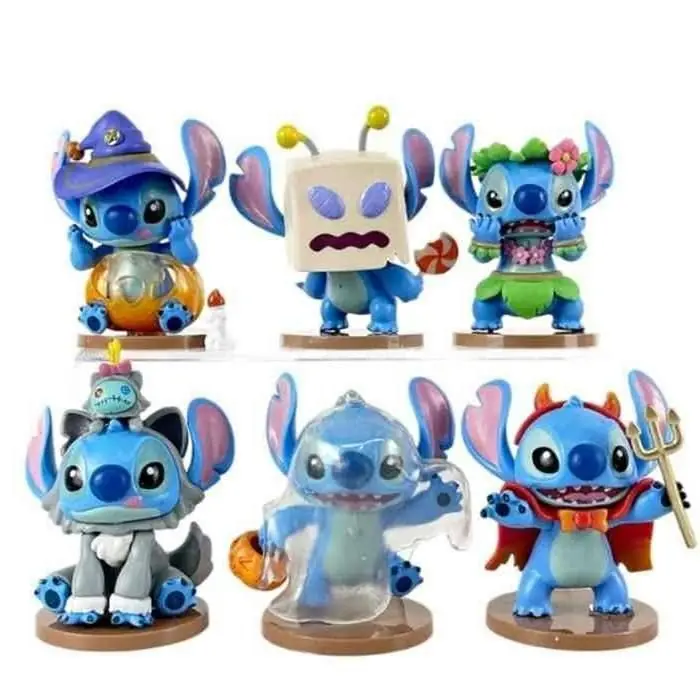 Stitch Set X 6 Figuras 10cm en Bolsa Anime A3916