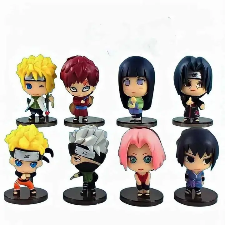 Naruto Set X 8 Figuras 6cm en Bolsa Anime Kakashi Sasuke Itachi Hinata Gaara Minato Sakura N8553