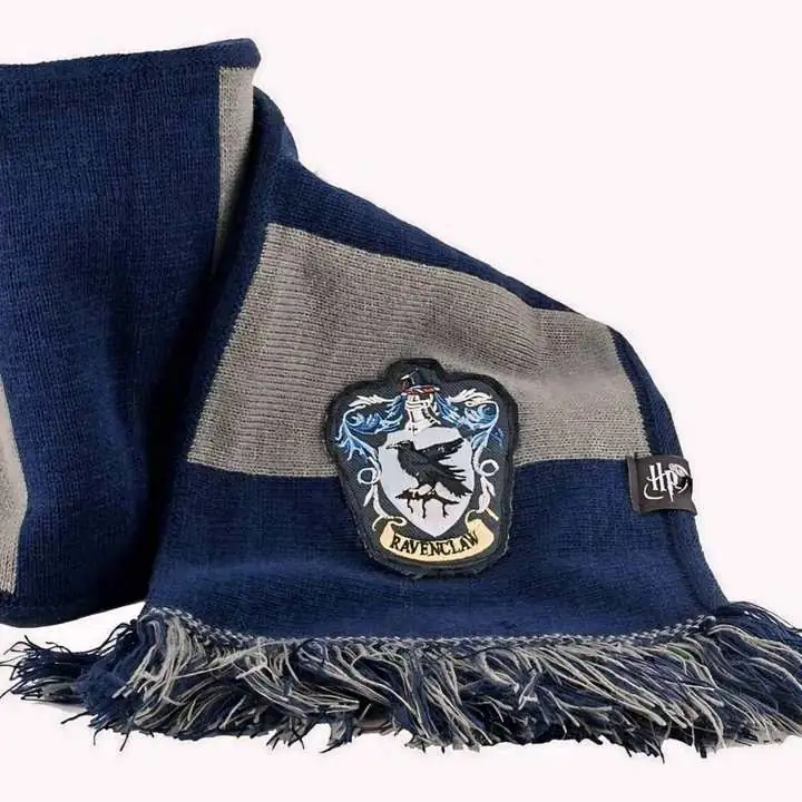 Bufanda de Lana Ravenclaw Azul Gris Rayada 1,70 M X 22 CM Película Harry Potter H8215
