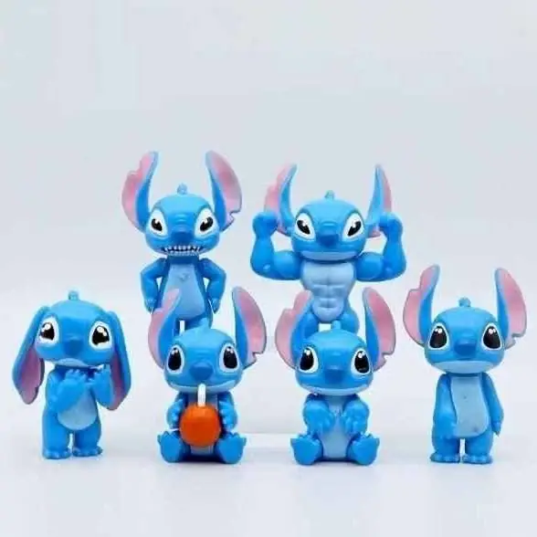Lilo & Stitch Set X 6 Figura 9cm en Bolsa Película Disney S4380