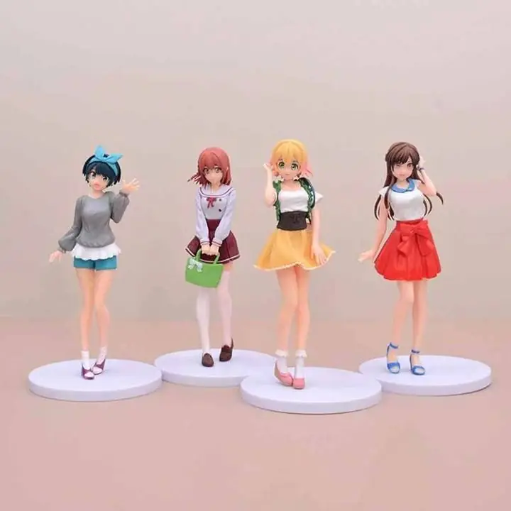 Kanojo okarishimasu X4 18CM Chizuru, Mami, Ruka y Sumi C/BOLSA Anime Rent a Girlfriend A1407