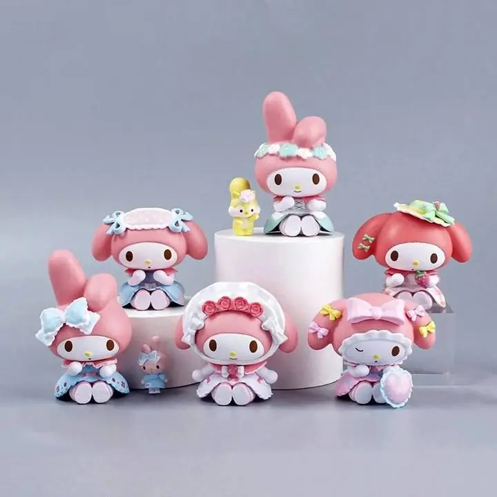 My Melody Set X 6 Figuras 8cm en Bolsa Anime Sanrio K1700