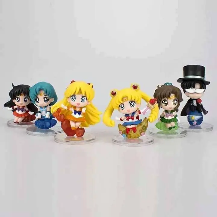 Sailor Moon Set X 6 Figuras 5cm en Bolsa Anime S0030