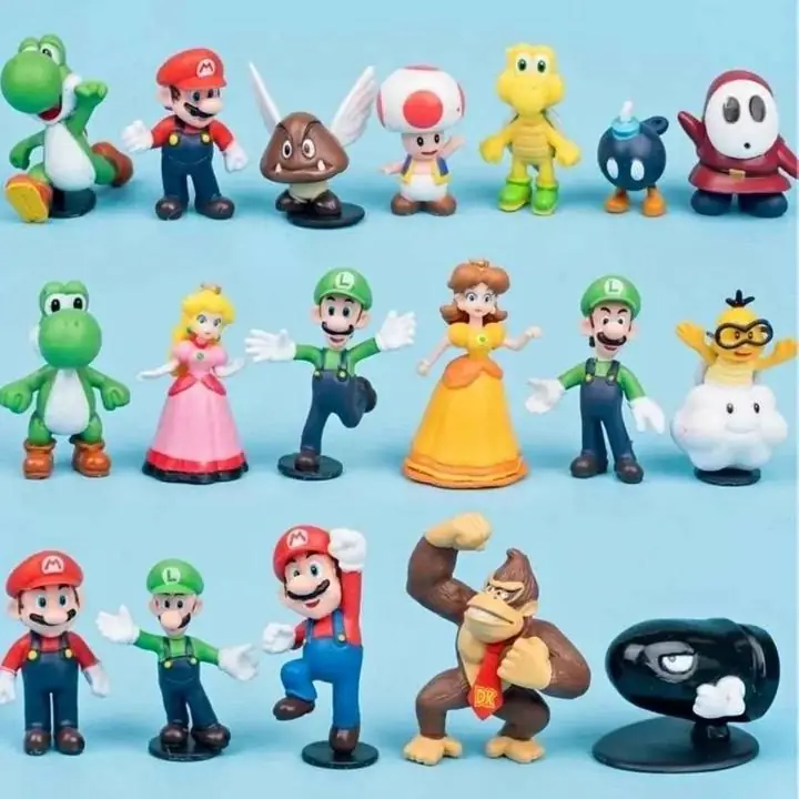 Mario Bros Set X 18 Figuras 7cm en Bolsa Videojuegos Nintendo G8166