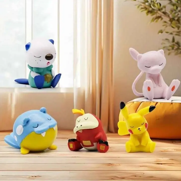 Mew, Spheal, Fuecoco, Oshawott y Pikachu Set X 5 Figuras 5cm en Bolsa Anime Pokémon P4009