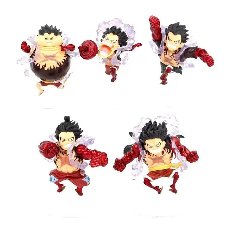 Luffy Gear 4 Set X 5 Figuras 10cm en Bolsa Anime One Piece L3056