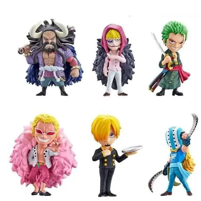 One Piece Set X 6 Figuras 7cm en Bolsa Zoro Sanji L1600