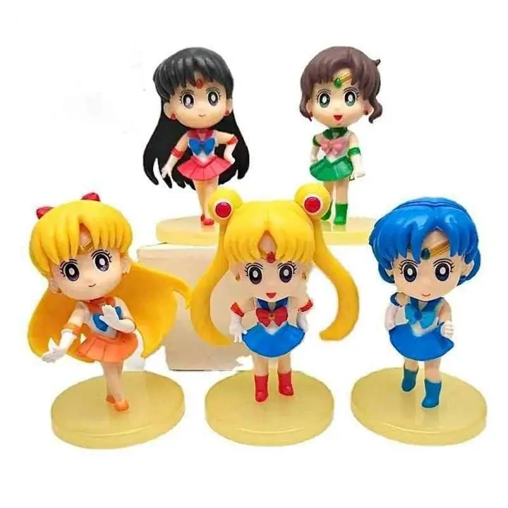 Sailor Moon Set x5 Figuras 9cm en Bolsa Anime S1134
