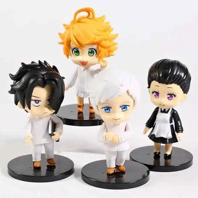 Promise Neverland Set x4 Figuras en Bolsa Anime Norman Emma Ray Isabella A8266