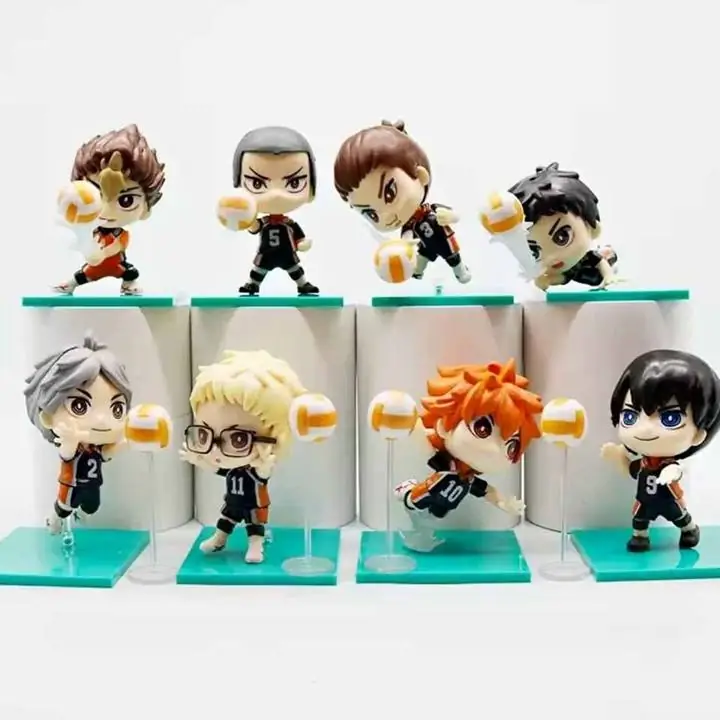 Kageyama Hinata Sugawara Tanaka Set X 8 Figuras 9cm en Bolsa Anime Haikyuu! A5264