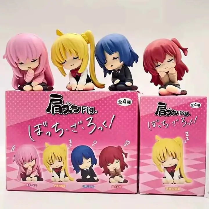 Hitori, Ikuyo Kita, Nijika y Ryo Set X 4 Figuras 4cm en Caja Anime Bocchi the Rock A4873