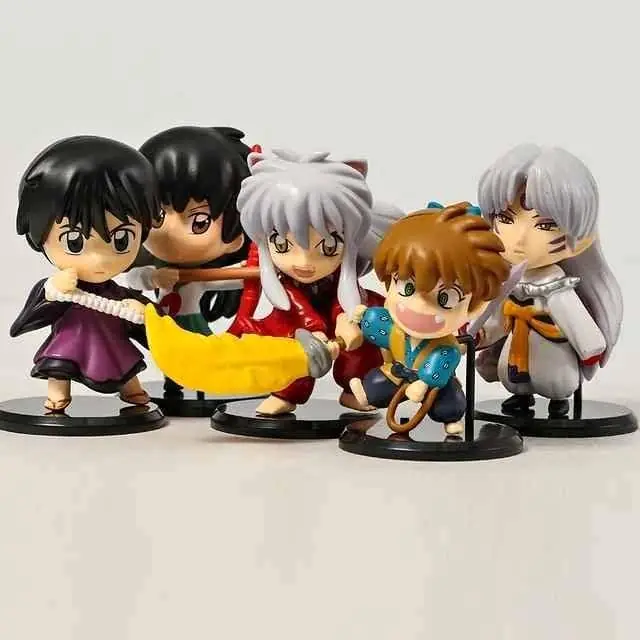 Inuyasha Set X 5 Figuras 10cm en Bolsa Anime Kagome Sesshomaru Shippo Miroku I1793