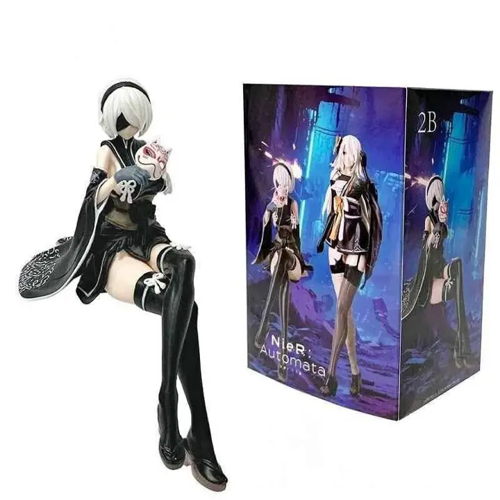 2B Sentada Figura 17cm en Caja Videojuego NieR: Autómata G4651
