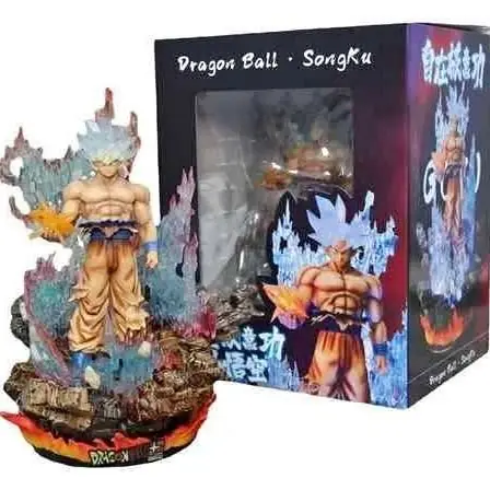 Goku Ultra Instinto Figura 33cm con Luz en Caja Anime Dragon Ball Super D2852