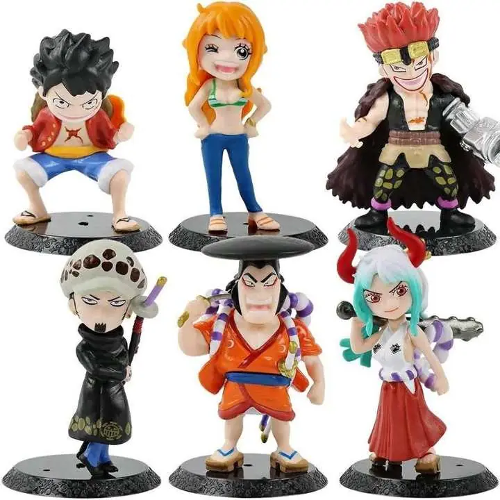 Luffy Nami Law Set X 6 Figuras 9cm en Bolsa Anime One Piece L1925
