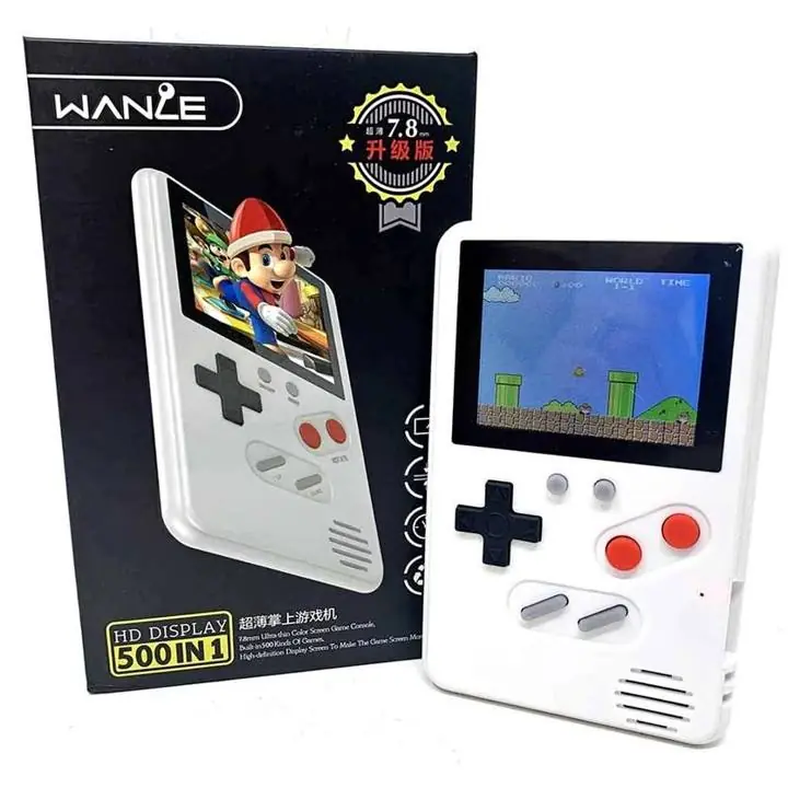 Miniconsola Wanle Juegos 8 Bits (Nes) 500 Juegos Clasicos Batería Recargable VR105