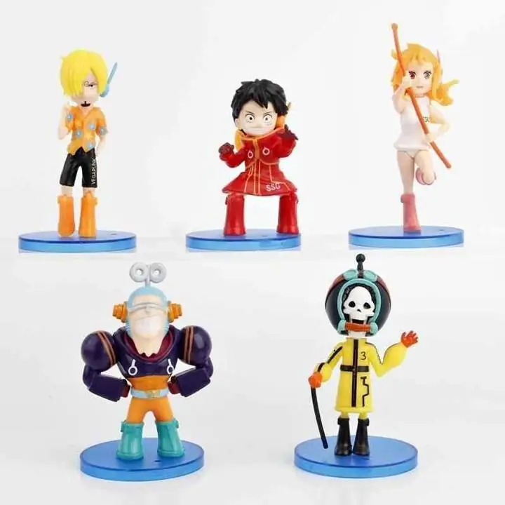 Luffy Sanji Nami Franky Set X 5 Figuras 10cm en Bolsa Anime One Piece Bullet Island L3269
