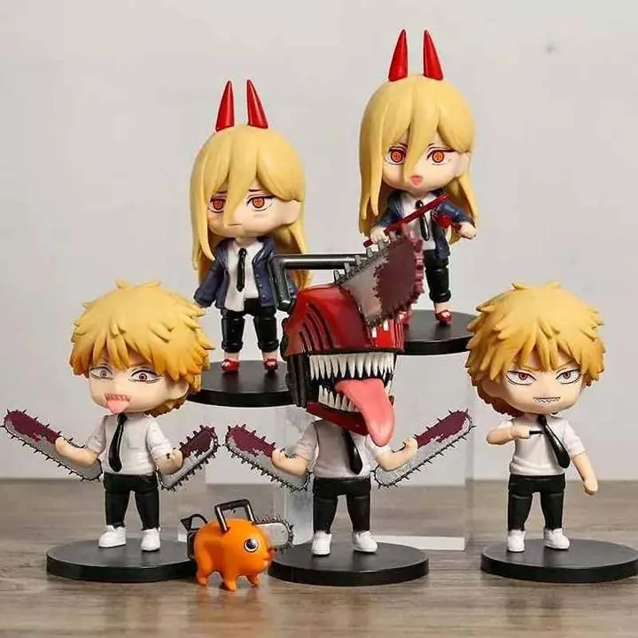 Chainsaw Man Set X 6 Figuras 10cm Anime Denji Power Pochita C1387