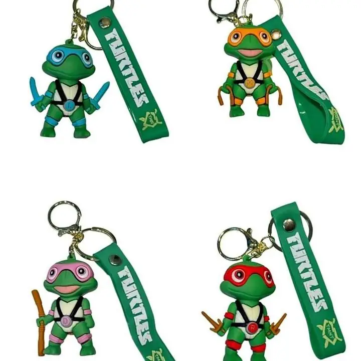 Leonardo Miguel angel Donatello Rafael Set X 4 Llaveros Goma Tortugas Ninja C9155