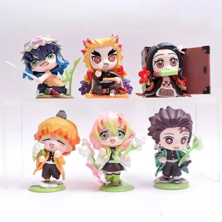Nezuko Tanjiro Hinosuke Zenitsu Mitsuri Rengoku x 6 Fig 8cm Anime Demon Slayer K3082