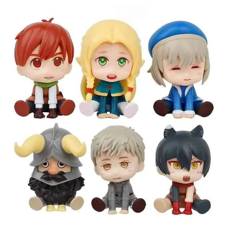 Set de 6 Figuras Dungeon Meshi (Tragones y Mazmorras) – Colección Chibi 6.2cm A4464