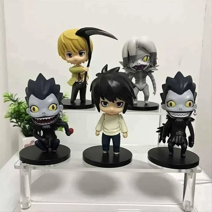 Death Note Set X5 Figuras 10cm en Bolsa Anime Ryuk Rem L Lawliet kira A1215