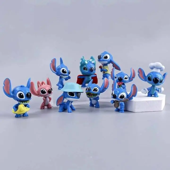 Stitch & Angela Set X 10 Figuras 5cm en Bolsa S3758