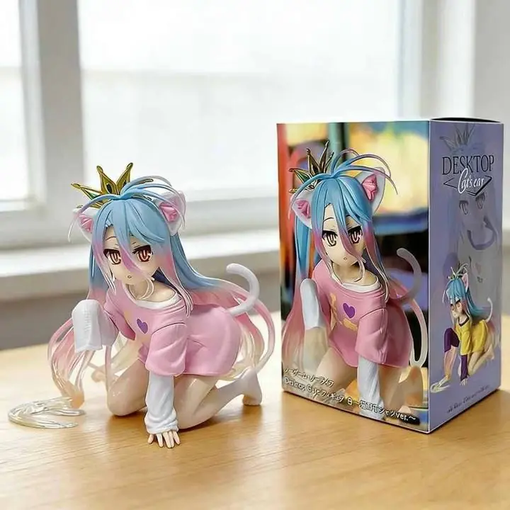 Shiro Desktop Cute Figura 10cm en Caja Anime No Game No Life A4867