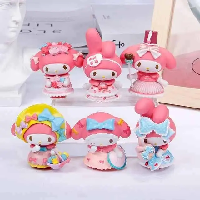 Sanrio Set X 6 Figuras Hello Kitty 7cm en Bolsa K1511