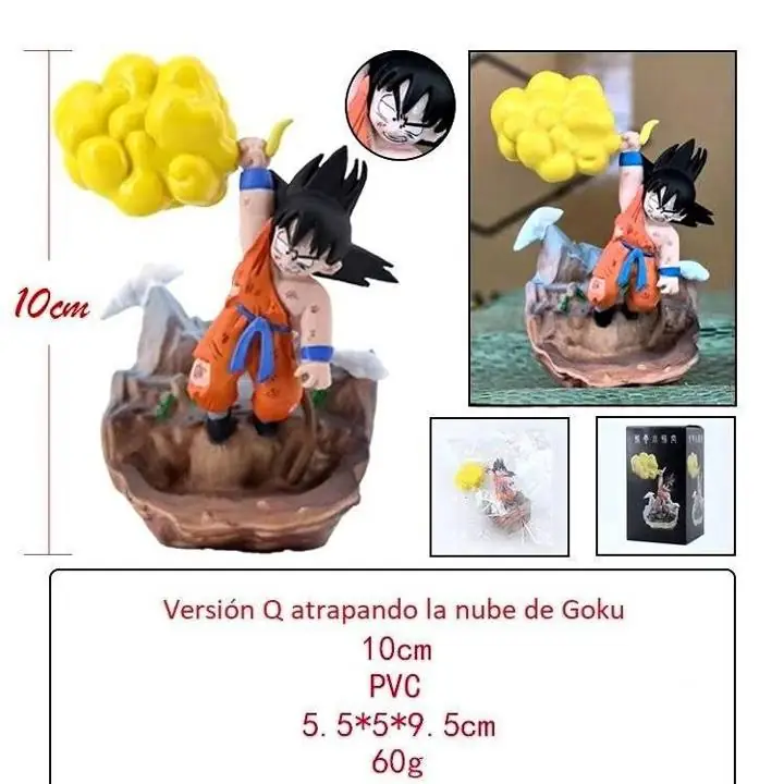 Goku Niño Atrapando la Nube Kinton Figura 10cm en Caja Anime Dragon Ball D4535