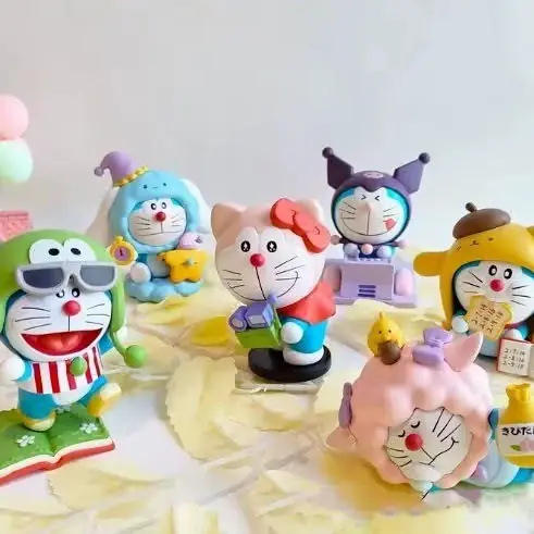 Doraemon set X 6 Figuras 8cm en bolsa Anime Doraemon A4188