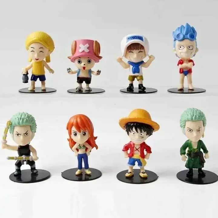 Zoro Luffy Nami Set X 8 Figuras 8cm en Bolsa Anime One Piece L5549