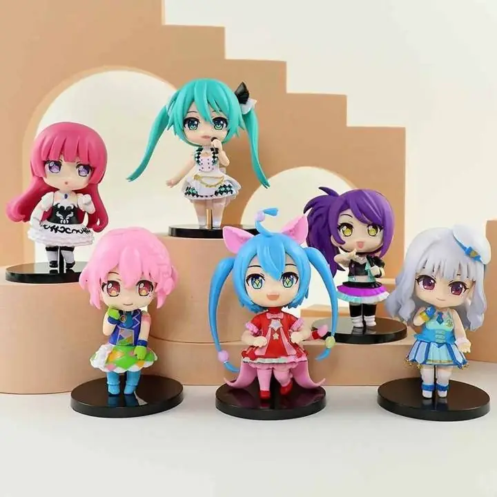 Momoi Luka Miku Set X 6 Figuras 10cm en Bolsa Anime Vocaloid M2601