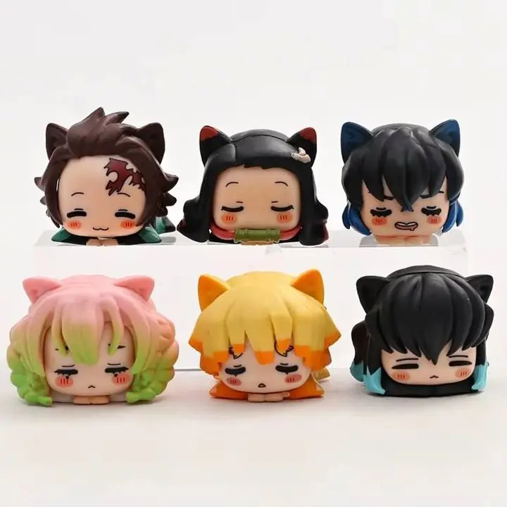 Demon Slayer Set X 6 Figuras 6 cm en Bolsa Anime Kimetsu no Yaiba K3780