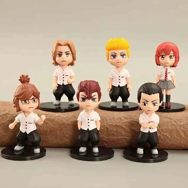 Tokyo Revengers Set x6 Figuras 10cm en Bolsa Anime A1226