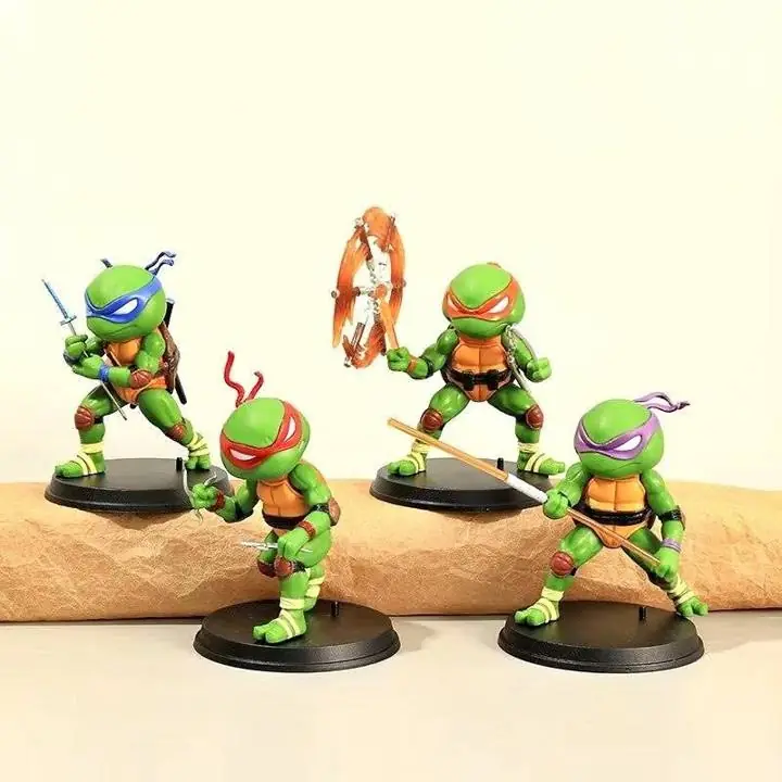 Leonardo Miguel Angel Donatello Rafael Set X 4 Figuras 12cm en Bolsa Tortugas Ninja A3077