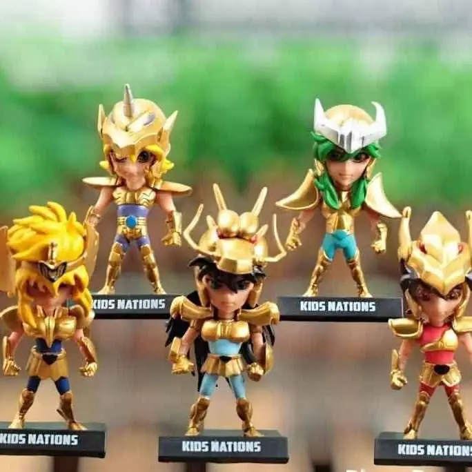 Saint Seiya Set X 5 Figuras 10cm Anime Caballeros Zodiaco Pegaso Dragon Cisne Andromeda S2078