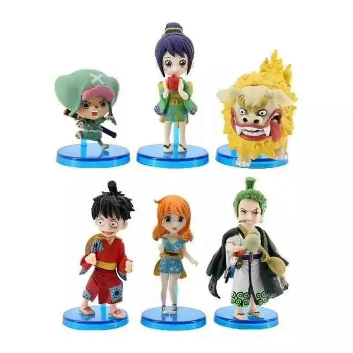 One Piece Set X6 Figuras 6-8cm en Bolsa Anime Luffy Zoro Nami L1470