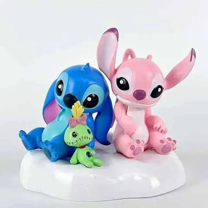 Set de 3 Figuras Lilo & Stitch 13cm - Stitch, Scrump y Angel - Disney en Bolsa A4217