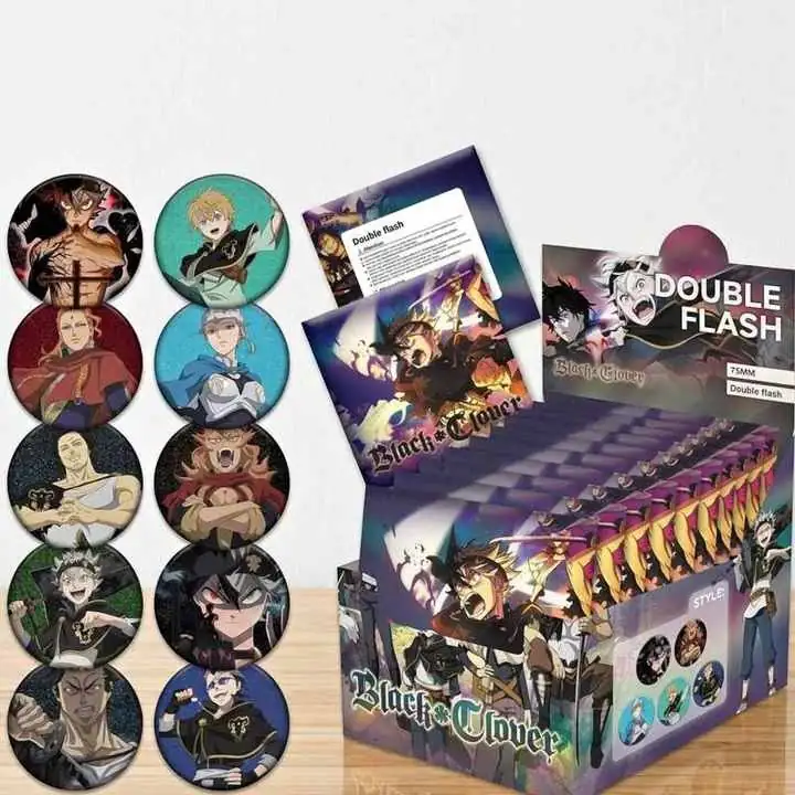 Set X 10 Piezas Pin Metal 7.5cm en Caja Anime Black Clover A1030
