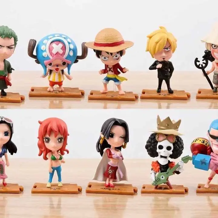 Chopper Luffy Zoro Set X 10 Figuras 10cm en Bolsa Anime One Piece L7331