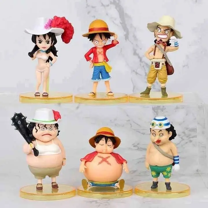 Luffy Usoop Alvida Set X 6 Figuras 8cm Style Fat en Bolsa Anime One Piece L2701