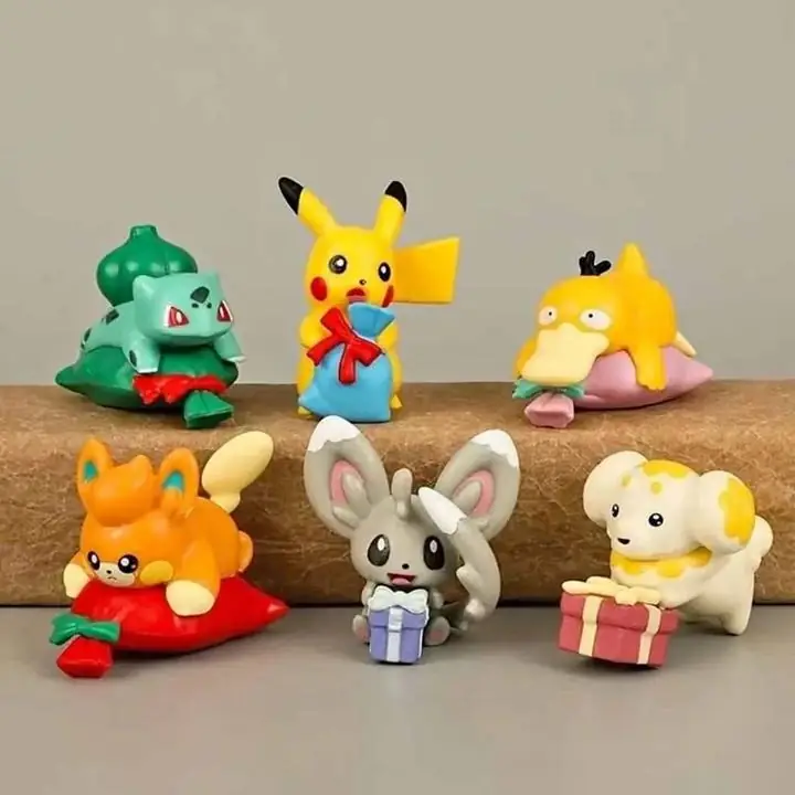 Bulbasaur Pikachu Psiduck Pawmi Set X 6 Figuras 6cm en Bolsa Anime Pokemon P3518