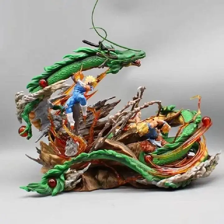Vegeta Vs. Goku - Shen Long Figura Diorama 35cm en Caja Anime Dragon Ball Z D3637