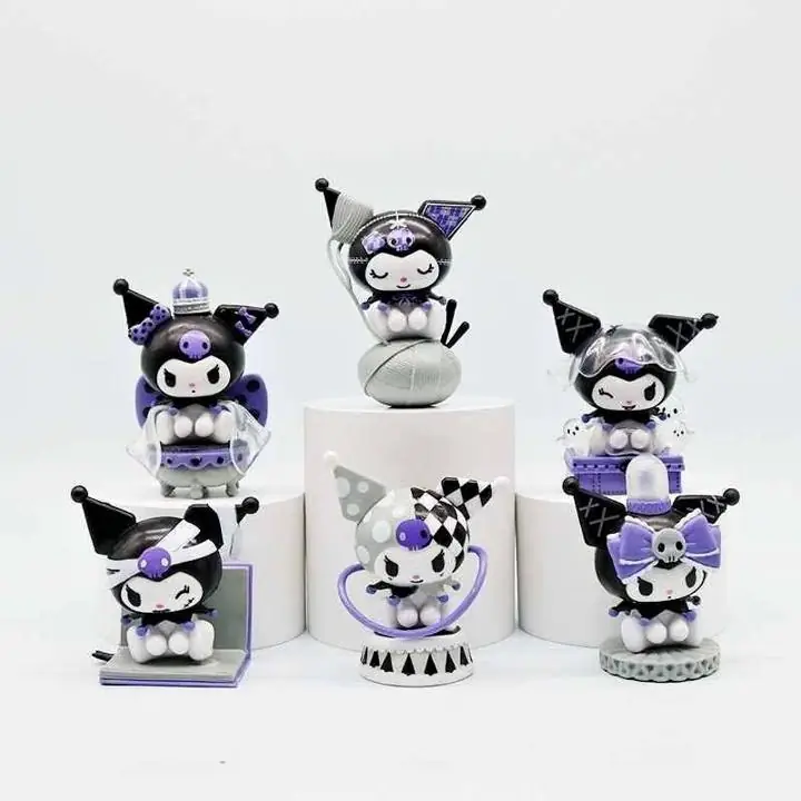 Kuromi Set X 6 Figuras 6cm en Bolsa Anime Sanrio S4855