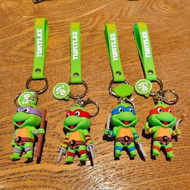 Tortugas Ninja Llavero Goma 7cm Leonardo Miguel Angel Donatello Rafael VR004