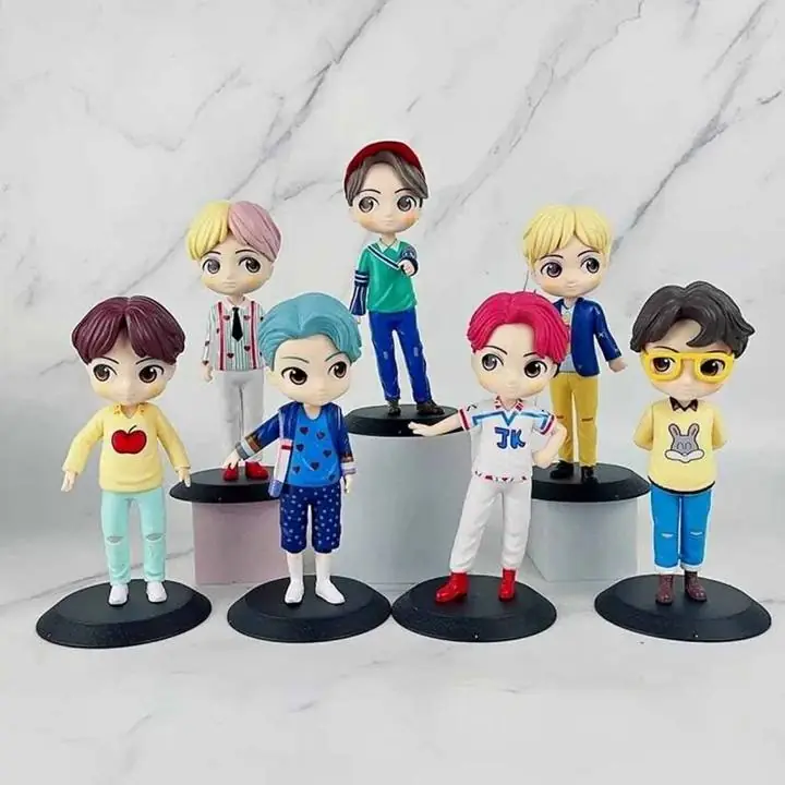BTS Set X 7 Figuras 15cm en Bolsa Anime K-Pop A8133
