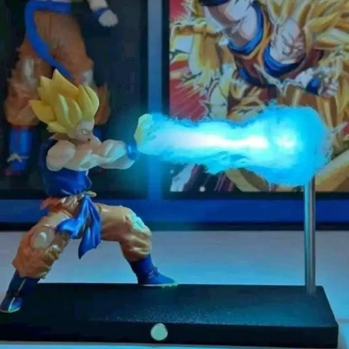 Goku SSJ Kamehameha 16cm con Luz de Inducción Magnética Anime Dragon Ball Z D4602