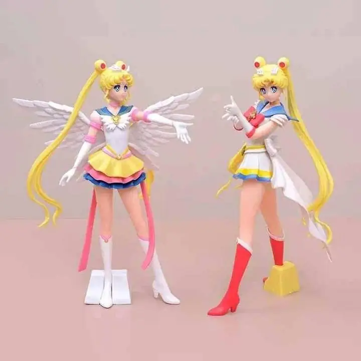 Sailor Moon Glitter & Glamours Set x2 Figuras 23cm en Bolsa Anime Loose S1144